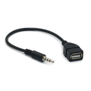Professional 3.5mm Male AUX Sound Plugs Jacking to USB Female Converter Cable Cord 20cm/8-inch Length Quality Material