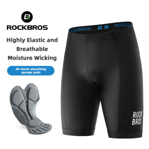 ROCKBROS Men Cycling Shorts Comfortable Breathable Bicycle Shorts MTB Road Bike Padded Elastic Pants Cycling Equipment