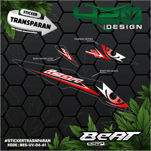 STRIPING STIKER TRANSPARAN  BEAT STREET ESP ICON BAHAN BENING TRANSPARAN - KODE BES-UV - 420 Design