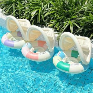 Phao Bơi Trẻ Em Có Mái Che Chống Nắng | Phao Tập Bơi Có Ghế Ngồi Tay Cầm Cho Bé Đi Biển Hồ Bơi