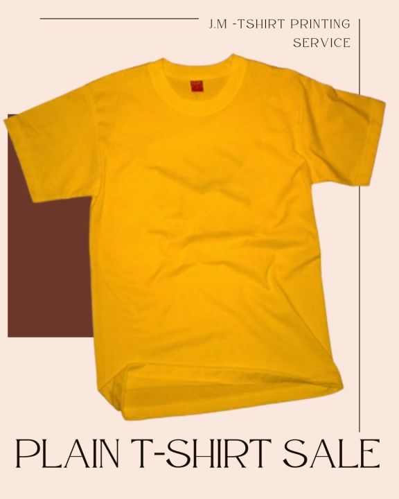 YELLOW GOLD YALEX PLAIN T-SHIRT FOR MEN AND WOMEN