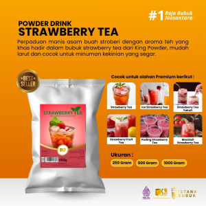 Bubuk Minuman Regular Rasa Strawberry Tea Powder Drink Teh Strawberry