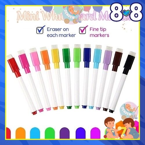 DD Whiteboard Marker With Duster Fast Dry Easy Removeable Non