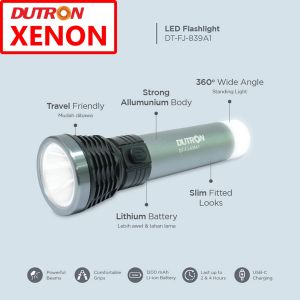 Senter LED Super Terang Emergency Rechargeable Cas SNI Garansi DUTRON