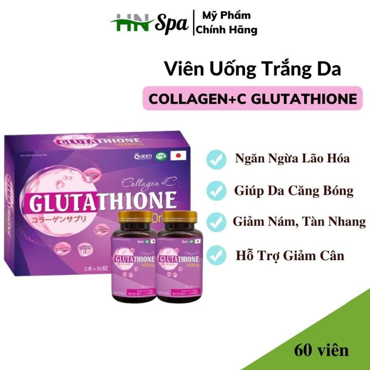 glutathione 16000 Viên Uống Trắng Da Collagen+C - Glutathione 16000 - Trắng Da Mờ Nám Giảm  Nhăn (Hộp 2 lọ 60 viên) HocNganSpa - Lazada