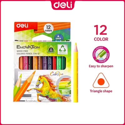 Deli 24 Colors Pencil Arts and Craft Drawing Painting Colored Pencil School Supplies 12/18/24Colors EC113