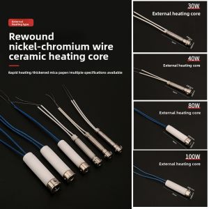 NUBE 1/5pcs 220V Electric Soldering Iron Core High Temperature Resistance 30W60W80W100W150W Metalworking Accessory High Quality External Heating Element Replacement