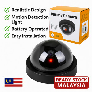 HOME BEST 1pc Dummy CCTV Fake Security Cameras with Light Kamera Palsu Home Office School Guard Anti Theif Pencuri 仿真摄像头监控假监控假机