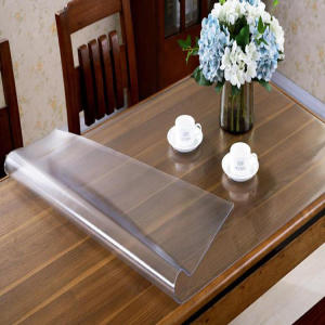 Alas meja 1mm 2mm Thick Clear PVC Table Mat Protector Transparent Desk Mat Protective Table Pad Waterproof Cover