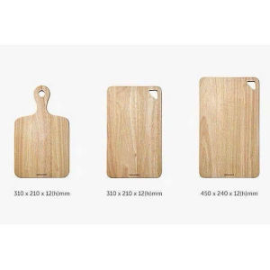 Bộ 3 Thớt Gỗ Cao Su Tự Nhiên Lock&Lock LWC001S3 – Thớt Bếp Cao Cấp Chống Mốc Ít Trầy Dao An Toàn Thực Phẩm