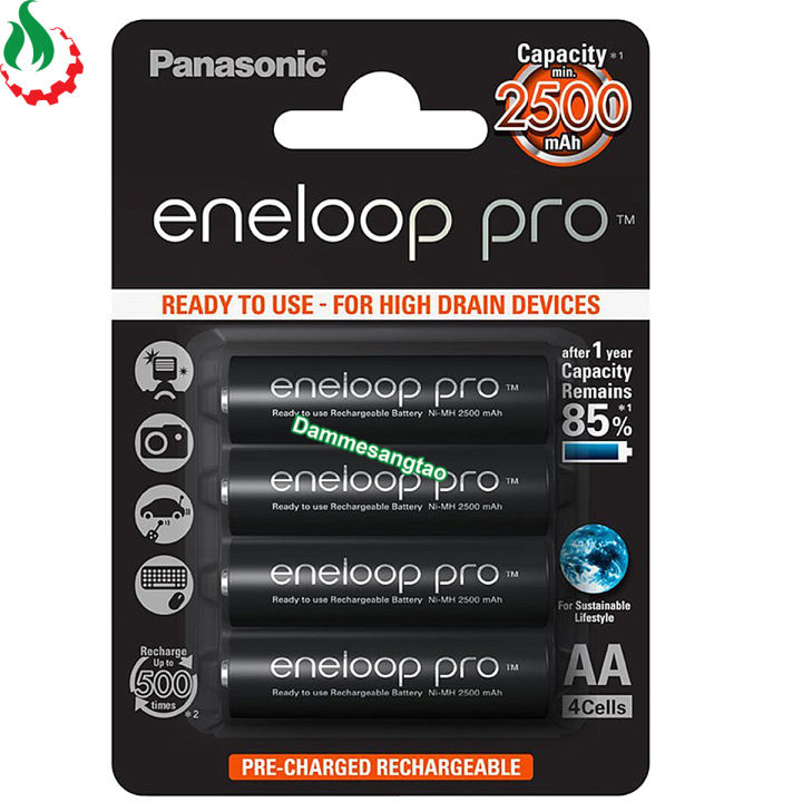 Pin sạc AA eneloop pro 2500mah Ni-MH