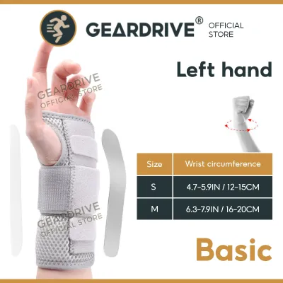 GEARDRIVE Wrist Brace Carpal Tunnel Day Night Support For Pain Relief Tendonitis Arthritis And Tenosynovatis
