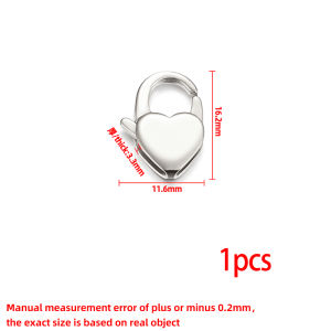 Polished Large Stainless Steel Love Lobster Buckle 18k Gold Heart-shaped Clasps Jewelry diy Lock Necklace Bracelet Accessories