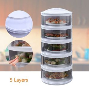 Tudung Saji Rak Tempat Tutup Makanan 5 Susun 5 tingkat layer Piring