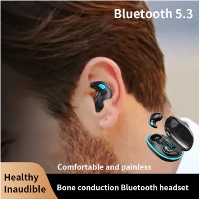 หูฟังใส่นอน Hqai X55 Bluetooth 5.3 หูฟังนอนหลับไร้สายพร้อมเสียงสเตอริโอ Hi-fi Build-in Mic จอแสดงผล LED หูฟังปุ่มควบคุมชุดหูฟังกันน้ําหูฟังตัดเสียงรบกวน