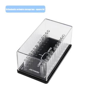 Acrylic dental consumables shelf dental tool storage oral materials circular transparent flip arch wire box
