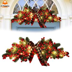 Christmas Swag Christmas Artificial Swag Christmas Decorative Swag for Christmas Holiday Home Window Wall Decor