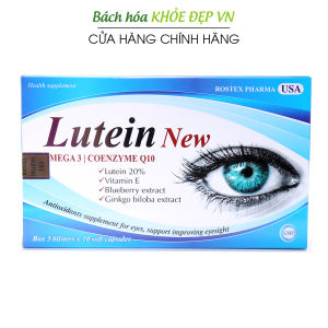 Viên uống bổ mắt Lutein New Omega 3 giảm khô mắt mờ mắt mỏi mắt tăng cường thị lực - Hộp 30 viên