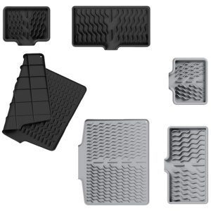 Heat Resistant Silicone Sink Tray With Nonslip Base Efficient Dish Drying Rack For Countertops Utensils Organization