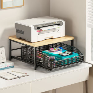Printer Stand Rack Organizer Desktop Office Storage Rack Multi-Purpose Desk Organizer Copier Storage Office Printer Stand Desk Organizer Shelf