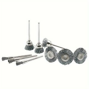 9pcs/set Wire Wheel Brushes Set Kit Mini Drill Rotary Tools Accessories 3 Types Polishing Wire Brush