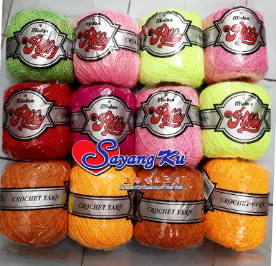 (Hot)Minlon Polly Crochet Yarn & Knitting Yarn / Benang Crochet Yarn ( 1 Pcs )