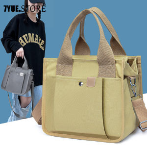 Multi-partition Canvas Bag Womens Handbag Small Tote Bag for Work and Outings
