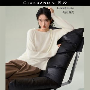Giordano Women Seamless raglan sleeve wool-blend sweater Free Shipping 18356922