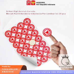Stiker pipi motif garuda Bulat /stiker pipi bendera merah putih garuda