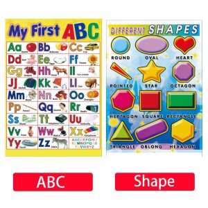 BIG SIZE CHART FOR EDUCATIONAL English Alphabet Numbers Colors Chart For Kid Educational