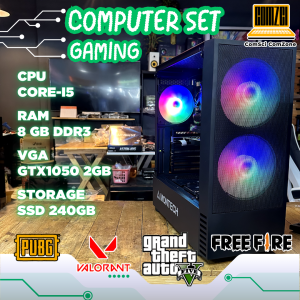 คอมพิวเตอร์ประกอบ Core-i5 / Ram 8GB / SSD 240GB / GTX1050 2GB ทำงาน เล่นเกม PUBG/FreeFire/GTAV/Valorant - ComSciComZone