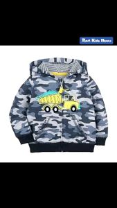 Jaket Bayi Motif Army Truck Import BABY463