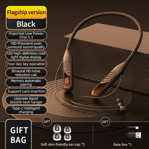 BT8 Wireless Bluetooth Earphones Headphones Outdoor Sports Headset V5.3 Display Button Control Earbuds for Music