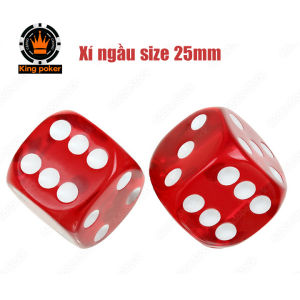 Combo 5 viên xí ngầu đỏ size lớn 25mm