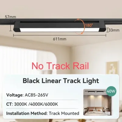 Adjustable Track LED Spotlight Long Strip Diffuse Light Surface Mounted Floodlight for Clothing Store Commercial Use Track Lighting