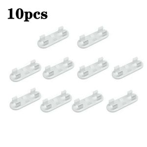 HUYAN 10Pcs มินิมินิ คลิปสายเคเบิล ไม่มีการเจาะรู พลาสติกทำจากพลาสติก สายเครือข่ายคงที่ ใช้งานได้จริง กาวในตัว ที่ยึดสายไฟ บ้านในบ้าน