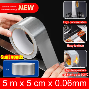 Pit Dapur yang Paling Berkesan🔥20-year Non-peeling🔥 Sink kitchen Waterproof tape Aluminium foil tape 5CM*5M Sealing Strip Anti-mold &Oil-proof Tape for sinkbasinkitchenwallroof Leaking sealer tape Adhesive tape Thicke Durable 铝胶带Tampal periuk bocor