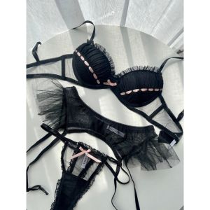 Pinky Set | Bộ Đồ Lót Ren Nữ Gợi Cảm Áo Bra Ren Có Gọng Mút Nâng 3cm - Thiết Kế La Perbra