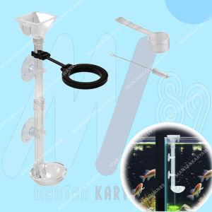 Tempat Makan Ikan Akrilik Apung / Tenggelam Fish Feeder Feeding Tube Panjang 24 – 41 cm Akuarium