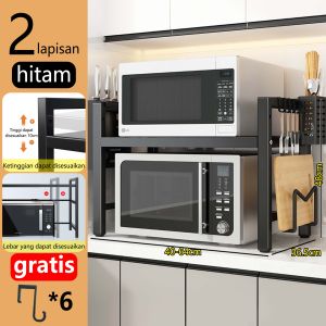 Rak Microwave Rak oven microwave Rak meja dapur Rak dapur multifungsi Rak Panci