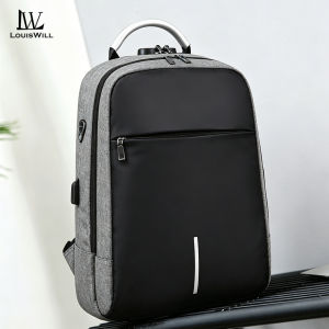LouisWill Fashion Mens Business Backpack Anti-Theft Laptop Backpack Large Capacity USB Charging Backpack Waterproof Backpack College Commuting Backpack Leisure Travel Bag For Work Business Trip