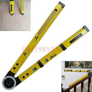 [HCM]Thước đo góc thủy tích hợp compa đa năng Thước Đo Góc 0-270 Độ Ống Thủy Cân Bằng Ngang Và Dọc - Lazada