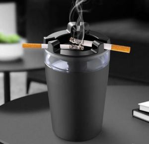 Asbak Portabel Tangki Air Asbak Mobil Corong Rumah Anti-terbang dengan Tutup Asbak Wadah Rokok