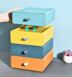 Shuno Colorful/Stackable Stationery Desk Organizer Organiser Drawer Storage Box Rack Bekas Alat Makeup Tulis 化妝品文具收納盒