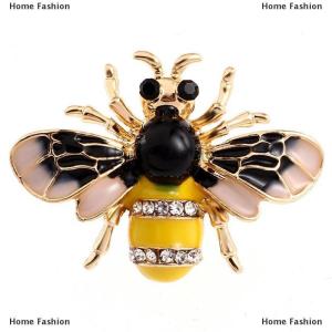 [COD] Home Fashion Women Delicate Little Bee Rhinestone Collar Pin Brooch Jewelry