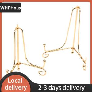 [COD] WHPHous Ship within 24 hours Iron Display Stand Craft Bracket Book Holder Photo Pedestal Bowl Dish Frame Picture Plate Rack Easel Storage Decoration