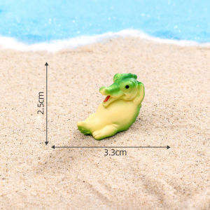 Mô hình cá sấu béo mũm trang trí tiểu cảnh terrarium DIY