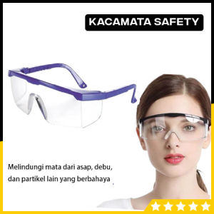 Kacamata Kerja Safety Glasses Frame Biru HItam - Biru