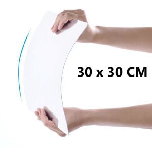 KONABI WALL MIRROR NON-GLASS MIRROR ANTI PECAH CERMIN SEGI EMPAT TOILET MIRROR SELF ADHESIVE CERMIN DINDING