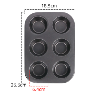【Non-Stick】6/12 Cup Muffin Bun Cupcake Baking Mold Tray Pan Bakeware Mould Kitchen Tool Reusable Carbon Steel Mini Muffin Tray
